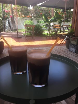 Chocolate milkshakes  at The Burger Cafe in Tenerife