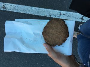 Vegan almond gluten free cookie at Zakręcona Kawiarenka in Krakow