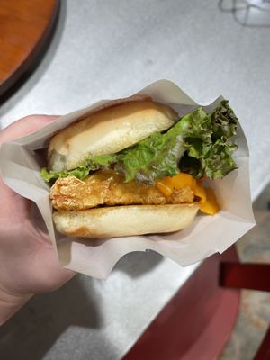 fishless burger   at Next Level Burger - Roosevelt in Seattle