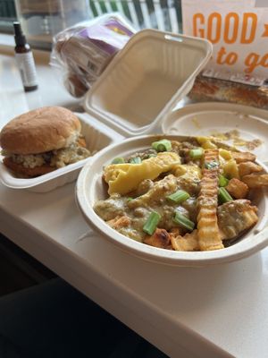 Gravy fries & “the gobbler” Thanksgiving burger  at Next Level Burger - Roosevelt in Seattle