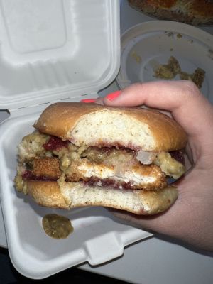 “The Gobbler” Thanksgiving burger  at Next Level Burger - Roosevelt in Seattle