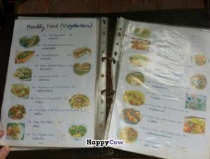 vegetarian menu at Prayai in Koh Samui