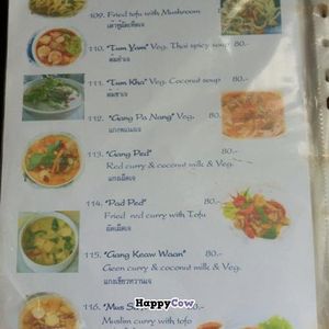 Vegetarian menu pt 2 at Prayai in Koh Samui