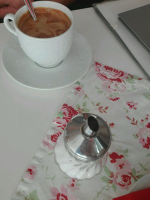 black coffee at Cafe Lotti in Munich