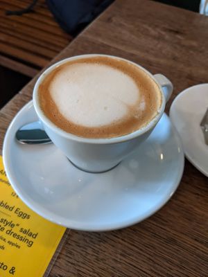 Cappuccino (3€).  at Cafe Morgenrot in Berlin