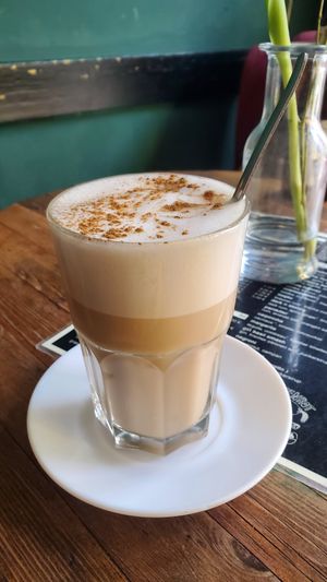 Chai latte vegan at Cafe Morgenrot in Berlin