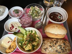 Winter 2024 breakfast tray  at Cafe Morgenrot in Berlin