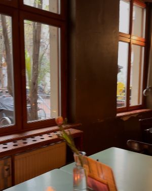 Window seating inside of hall  at Cafe Morgenrot in Berlin