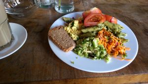 My first plate at Cafe Morgenrot in Berlin