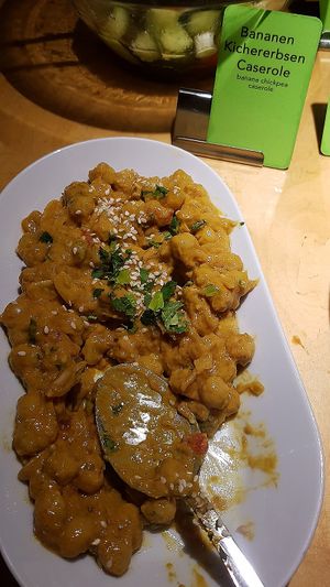 Weekend brunch buffet - vegan chickpea salad at Cafe Morgenrot in Berlin