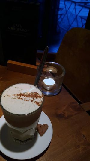 Home-made Chai Latte with almond milk at Cafe Morgenrot in Berlin