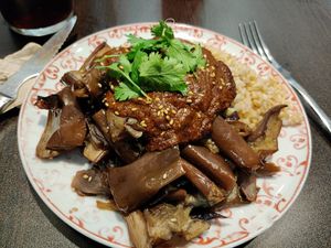 Aubergine  dish at Vegicano in Madrid