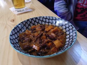 Free tapa: vegan chili at Vegicano in Madrid