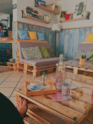 cappuccino with coconut milk at Bistro Alimonia in Zvolen