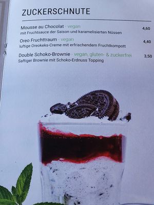 Menu desserts at Herbstapfel in Kassel