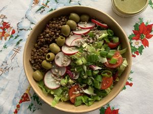 Lečina solata (Lentil salad)  at Barbarella Juicebar in Ljubljana