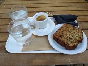 Banana cake at Barbarella Juicebar in Ljubljana