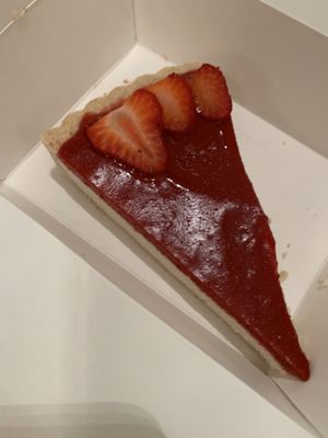 Lemon cheesecake at Barbarella Juicebar in Ljubljana