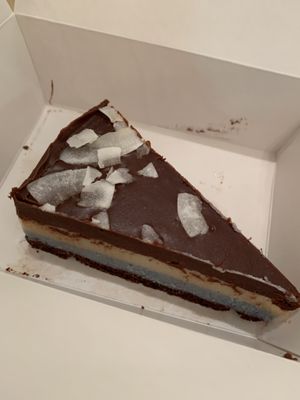 Chocolate mint raw cake at Barbarella Juicebar in Ljubljana