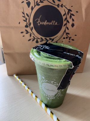 Green detox smoothie at Barbarella Juicebar in Ljubljana