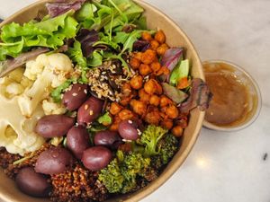 Quinoa salad at Barbarella Juicebar in Ljubljana