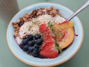 Acai bowl at Barbarella Juicebar in Ljubljana