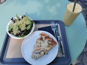 Mozzarella quiche at Barbarella Juicebar in Ljubljana