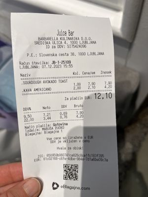   at Barbarella Juicebar in Ljubljana