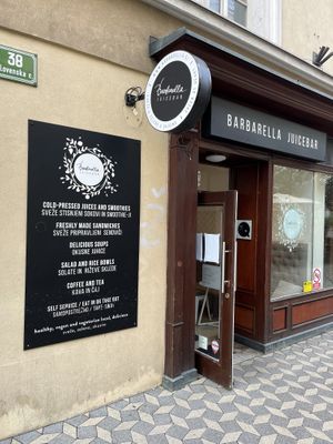 Entrance  at Barbarella Juicebar in Ljubljana