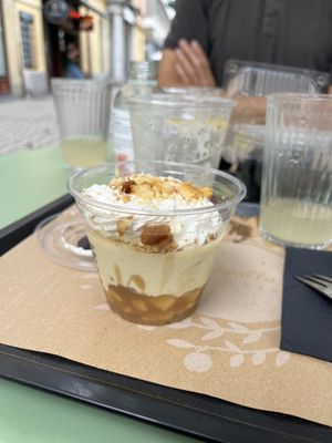 Apple pie in a cup  at Barbarella Juicebar in Ljubljana