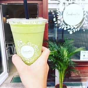 Matcha Coconut Smoothie at Barbarella Juicebar in Ljubljana