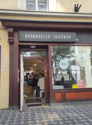 Outside view at Barbarella Juicebar in Ljubljana