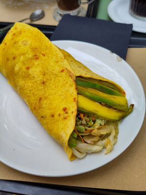 Caesar wrap at Barbarella Juicebar in Ljubljana