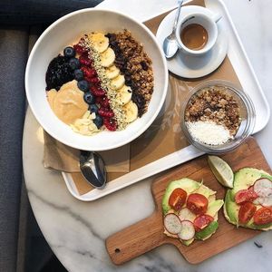 Vegan breakfast.

Photo by: Barbarella Juicebar on Facebook at Barbarella Juicebar in Ljubljana