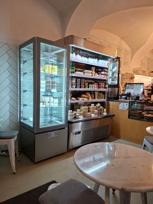 Different snacks and drinks at Barbarella Juicebar in Ljubljana