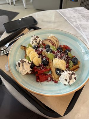 Waffles   at Barbarella Juicebar in Ljubljana
