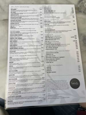 Menu as of April 2026  at Barbarella Juicebar in Ljubljana