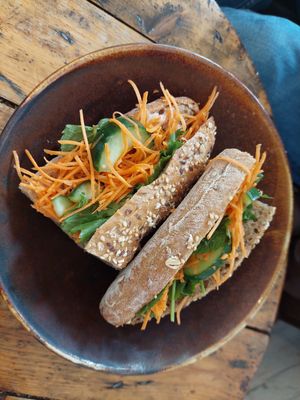 Vegan banh mi sandwich at Ready in Luxembourg City
