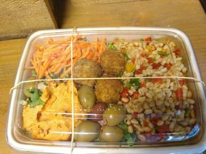 The quite boring salad. Only vegan option besides chia porridge at The Food Stall - Train Station in Odense