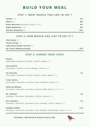 menu pg. 6 at  Paprika in Prague