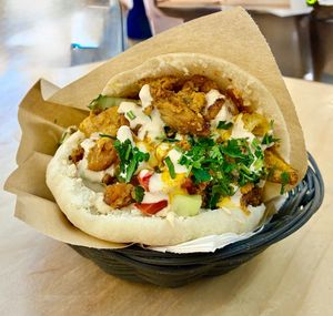 Tel Aviv Boy vegan shawarma  at  Paprika in Prague