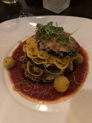 Vegan egg plant parm! at Harvest Seasonal Grill & Wine Bar in Harrisburg
