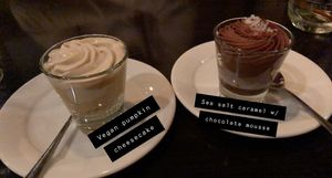 Pumpkin cheese was only vegan dessert option  at Harvest Seasonal Grill & Wine Bar in Harrisburg