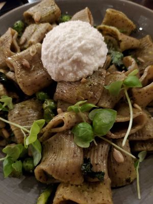 Lemon kale pesto rigatoni. Oh my goodness. Off the charts good. at Harvest Seasonal Grill & Wine Bar in Harrisburg