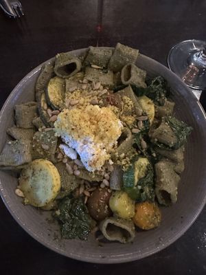 Squash blossom rigatoni  at Harvest Seasonal Grill & Wine Bar in Harrisburg