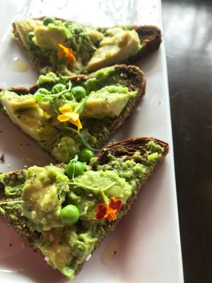 Avocado toast! at Harvest Seasonal Grill & Wine Bar in Harrisburg