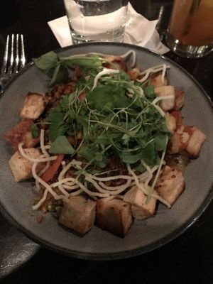 Spicy tofu bowl, not too spicy its perfect at Harvest Seasonal Grill & Wine Bar in Harrisburg
