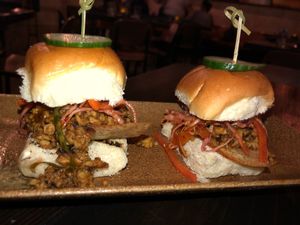 Tempeh Banh-Mi bbq sliders  at Soul Tavern in Miami Beach