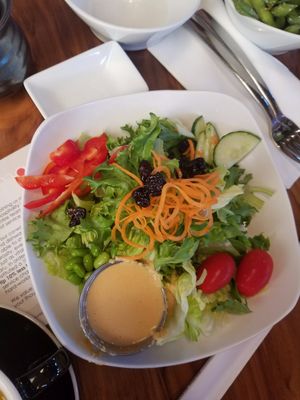 House salad with maru dressing and local veggies at Maru Sushi in Kalamazoo