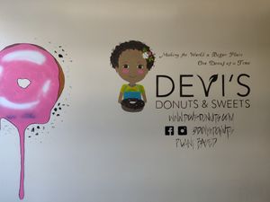 Front wall at Devi's Donuts and Sweets in Long Beach